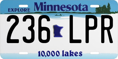 MN license plate 236LPR