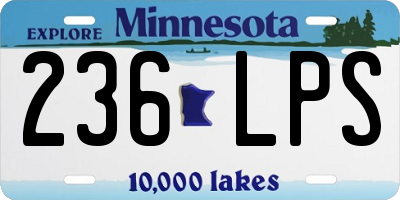 MN license plate 236LPS