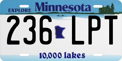 MN license plate 236LPT