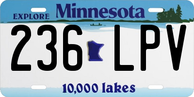 MN license plate 236LPV