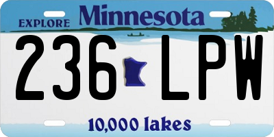 MN license plate 236LPW