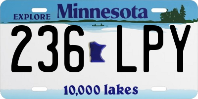 MN license plate 236LPY