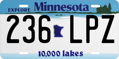 MN license plate 236LPZ