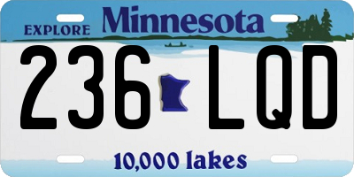 MN license plate 236LQD