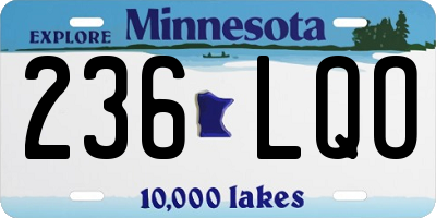 MN license plate 236LQO
