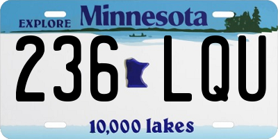 MN license plate 236LQU