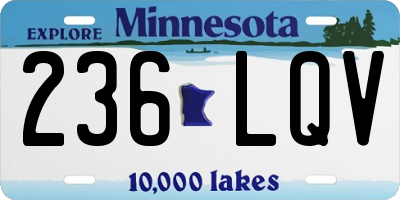 MN license plate 236LQV