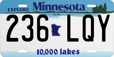 MN license plate 236LQY
