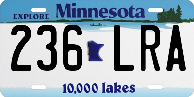 MN license plate 236LRA