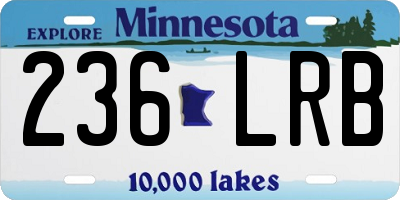MN license plate 236LRB