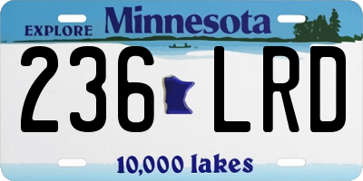 MN license plate 236LRD