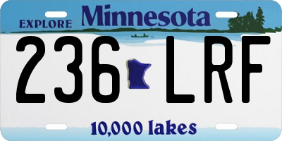MN license plate 236LRF