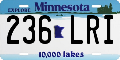 MN license plate 236LRI