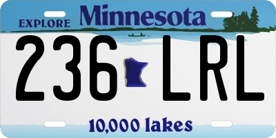MN license plate 236LRL