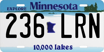MN license plate 236LRN