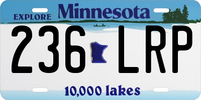 MN license plate 236LRP