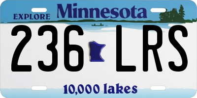 MN license plate 236LRS