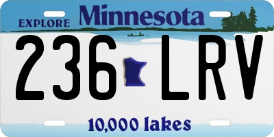 MN license plate 236LRV