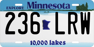 MN license plate 236LRW
