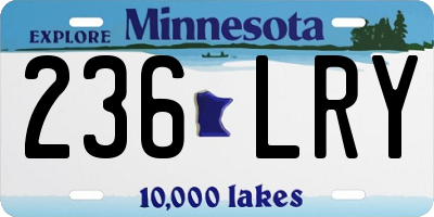 MN license plate 236LRY