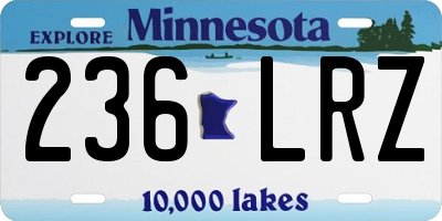 MN license plate 236LRZ