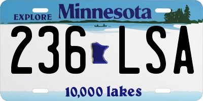 MN license plate 236LSA