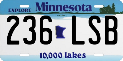 MN license plate 236LSB