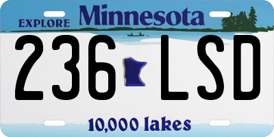 MN license plate 236LSD