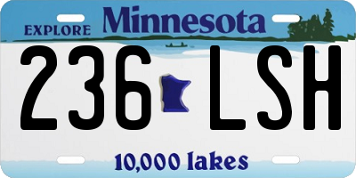 MN license plate 236LSH