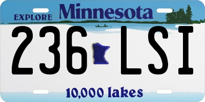 MN license plate 236LSI