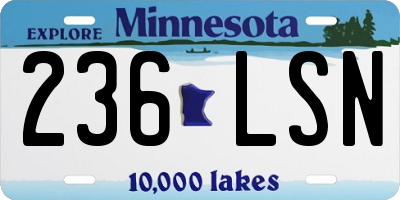 MN license plate 236LSN