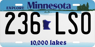 MN license plate 236LSO
