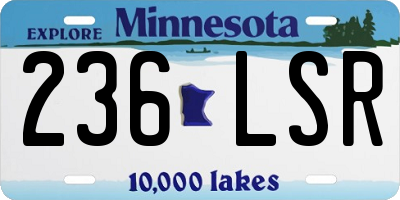 MN license plate 236LSR