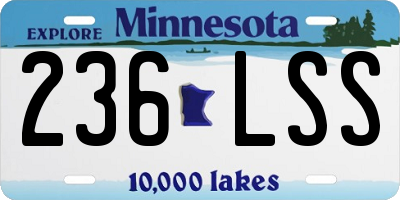 MN license plate 236LSS