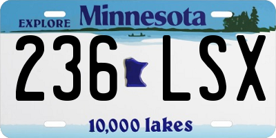 MN license plate 236LSX