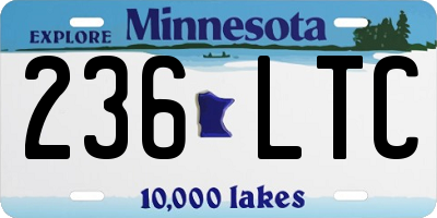 MN license plate 236LTC