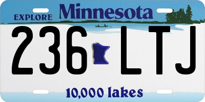 MN license plate 236LTJ