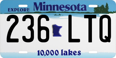 MN license plate 236LTQ