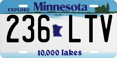 MN license plate 236LTV