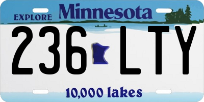 MN license plate 236LTY