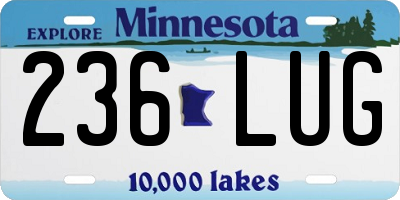 MN license plate 236LUG