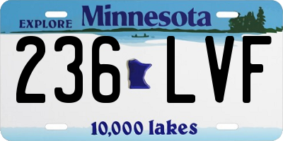 MN license plate 236LVF