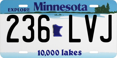 MN license plate 236LVJ