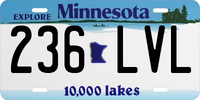 MN license plate 236LVL