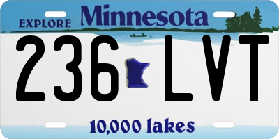 MN license plate 236LVT