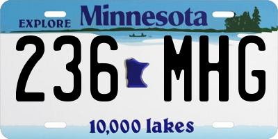 MN license plate 236MHG