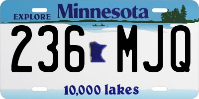 MN license plate 236MJQ