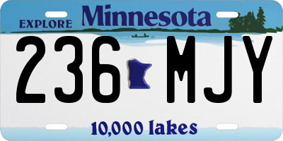 MN license plate 236MJY