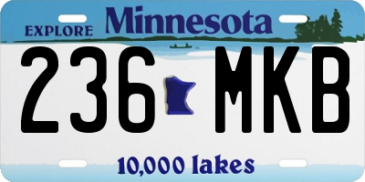MN license plate 236MKB