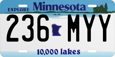 MN license plate 236MYY